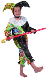 Imagen de DISFRAZ BUFON JESTER 130-140cm.