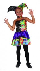 Imagen de DISFRAZ BUFON JESTER NIÑA 130-140cm.