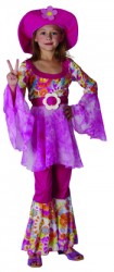 Imagen de DISFRAZ HIPPIE DIVA ROSA 110-120cm.