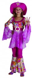 Imagen de DISFRAZ HIPPIE DIVA ROSA 120-130cm.