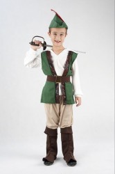 Imagen de DISFRAZ ROBIN HOOD VERDE 120-130cms.