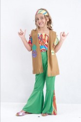 Imagen de DISFRAZ HIPPIE NIÑA 120-130 cms.