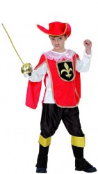 Imagen de DISFRAZ MOSQUETERO ROJO 130-140 CMS