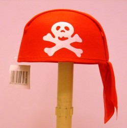Imagen de CASCO PAÑUELO PIRATA ROJO