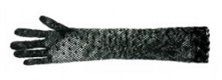Imagen de GUANTES REJILLA LARGO NEGRO